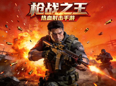 热血射击手游《枪战之王》硬朗游戏封面