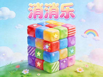 休闲益智手游《消消乐》清新可爱游戏封面